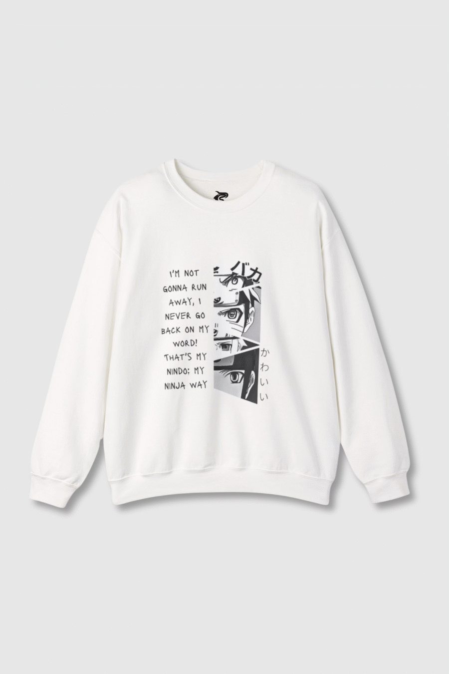 Unisex - Naruto : “My Ninja Way” Double-Sided Sweatshirt (White | Anime-Inspired)