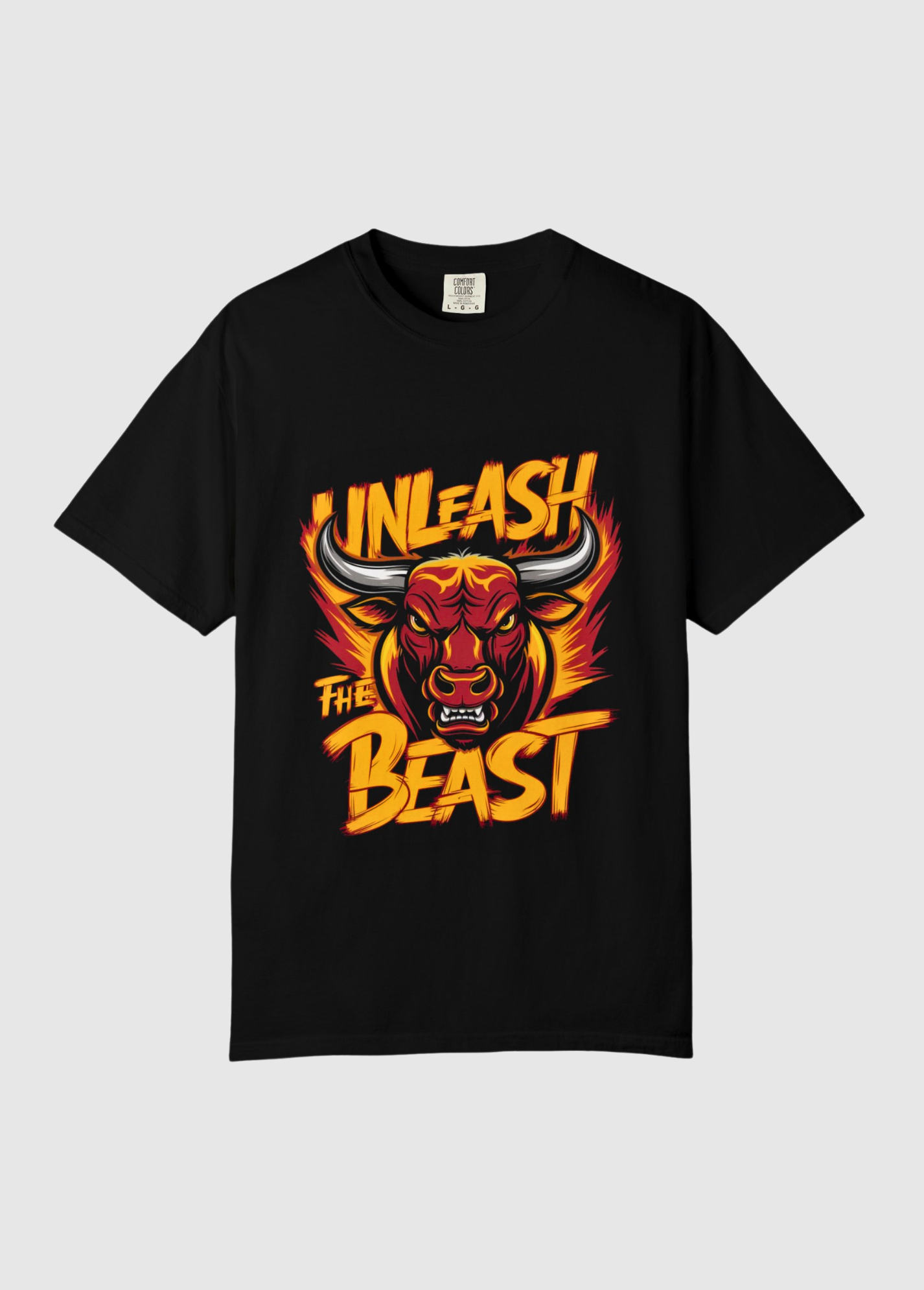 Unleash the Beast – Black Cotton T-Shirt for GYM Lovers (Unisex) - Image 2