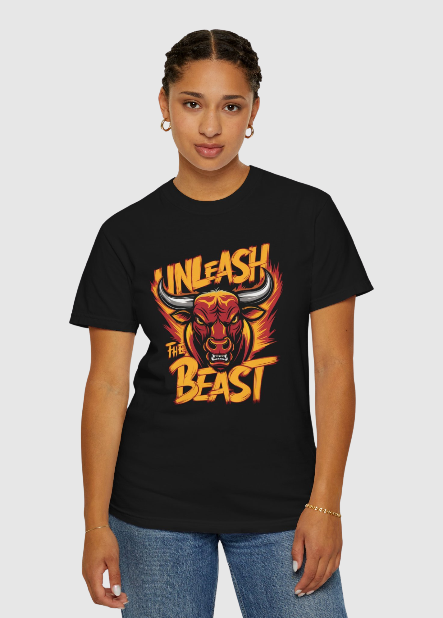 Unleash the Beast – Black Cotton T-Shirt for GYM Lovers (Unisex) - Image 5
