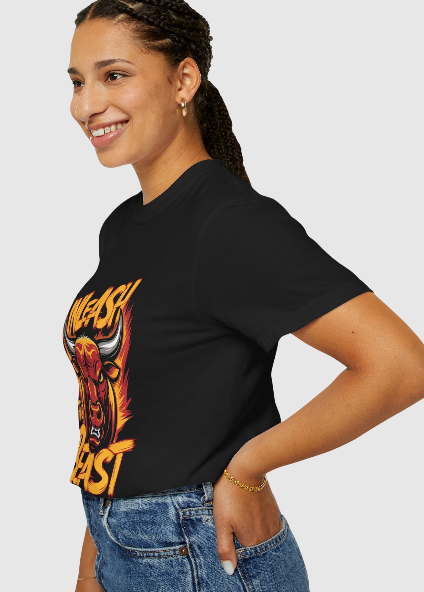 Unleash the Beast – Black Cotton T-Shirt for GYM Lovers (Unisex) - Image 7
