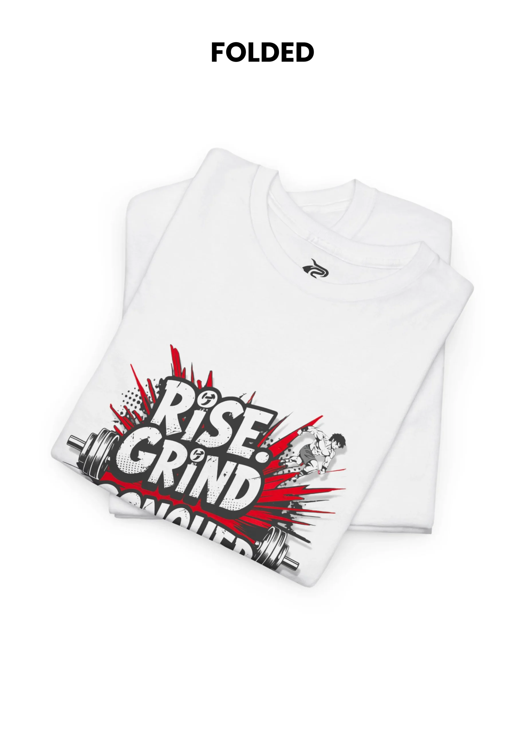 RISE. GRIND. CONQUER. – Unisex Gym T-Shirt - Image 4