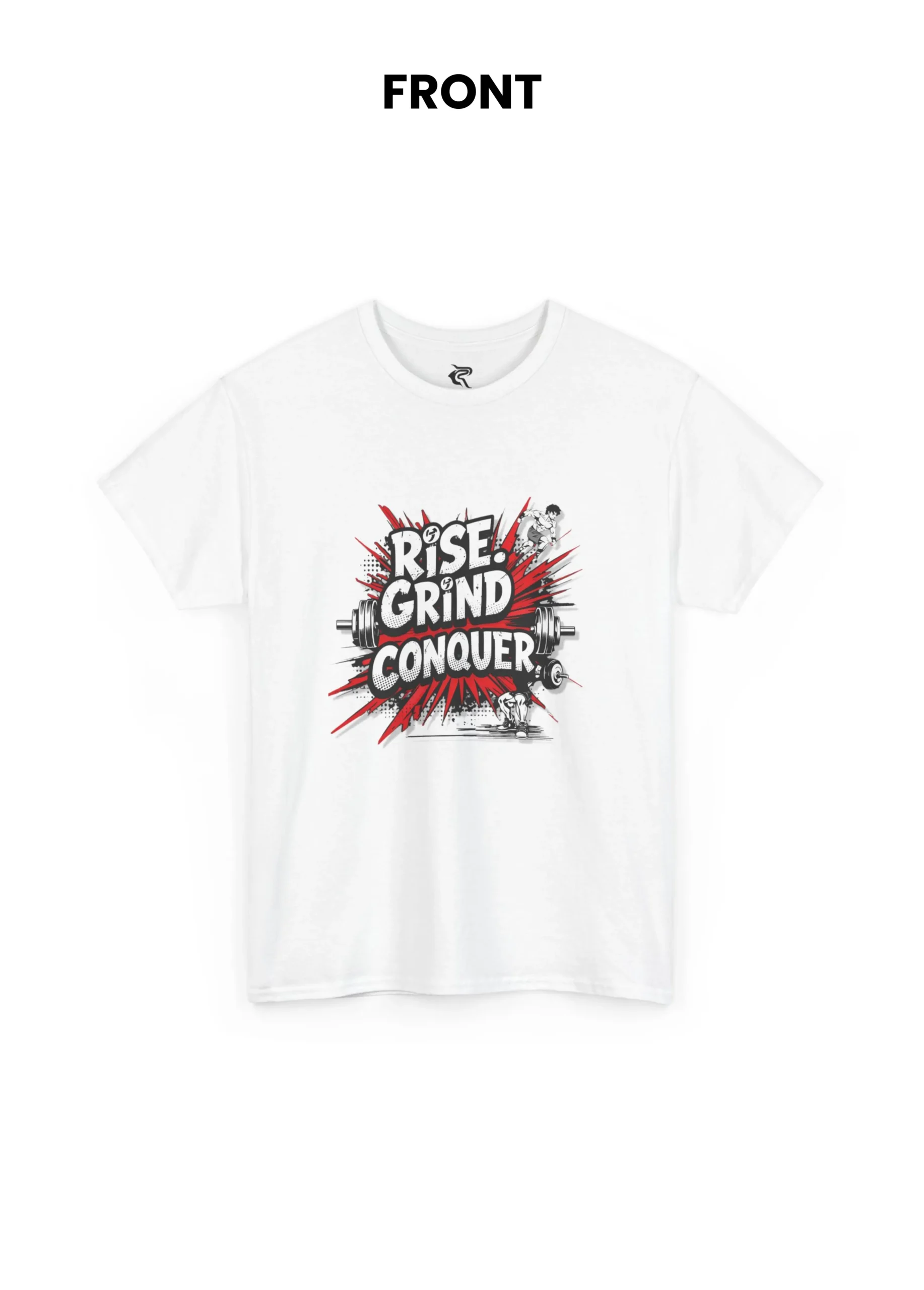RISE. GRIND. CONQUER. – Unisex Gym T-Shirt - Image 2