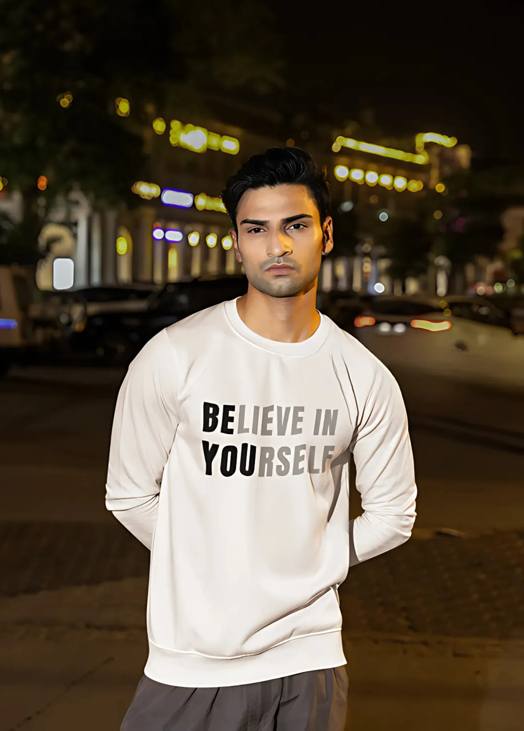BELIEVE IN YOURSELF | Premium 350 GSM Motivational Sweatshirt for Men - Image 6