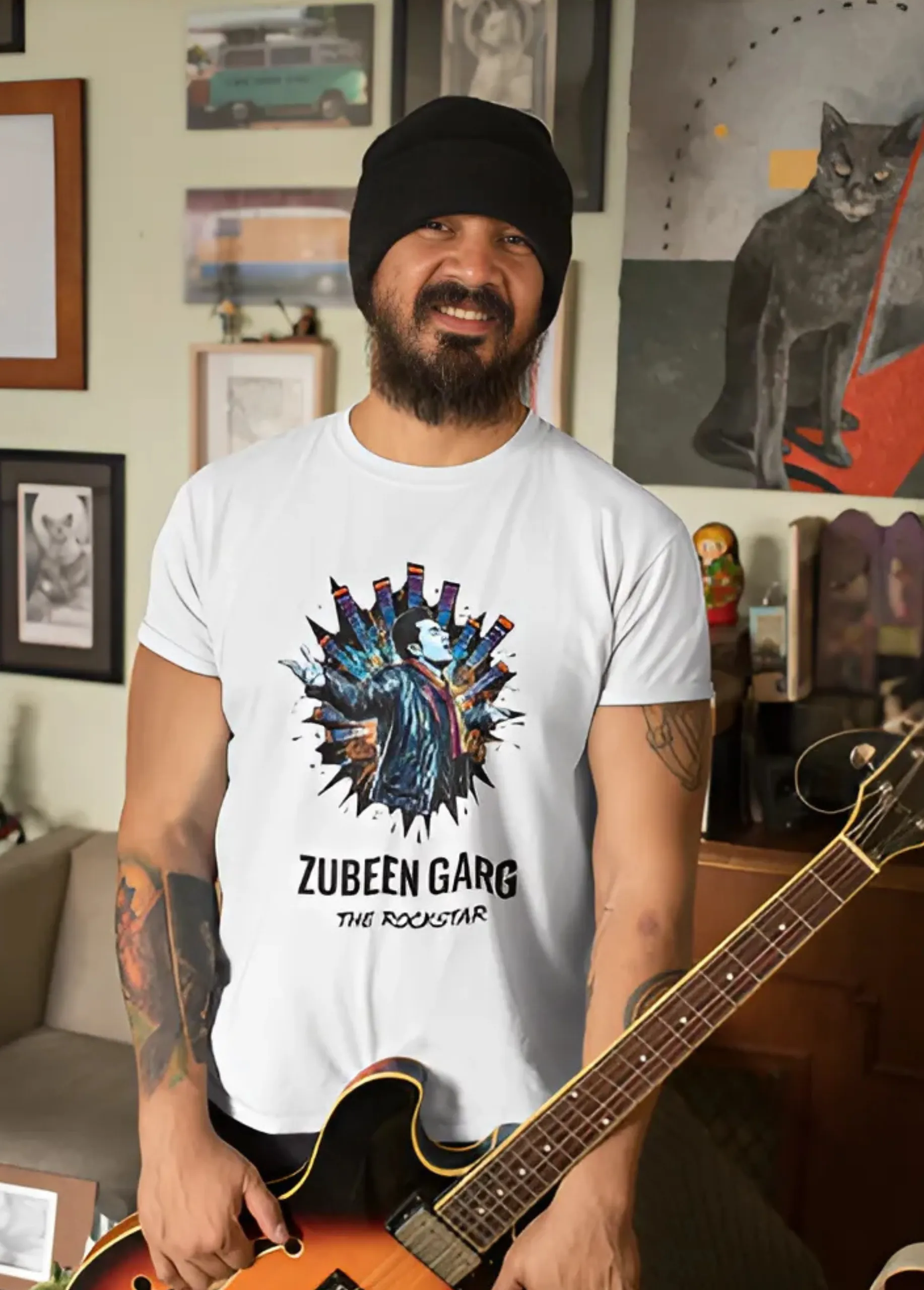 Zubeen Garg The Rockstar | Premium 180 GSM Tribute T-Shirt - Image 8