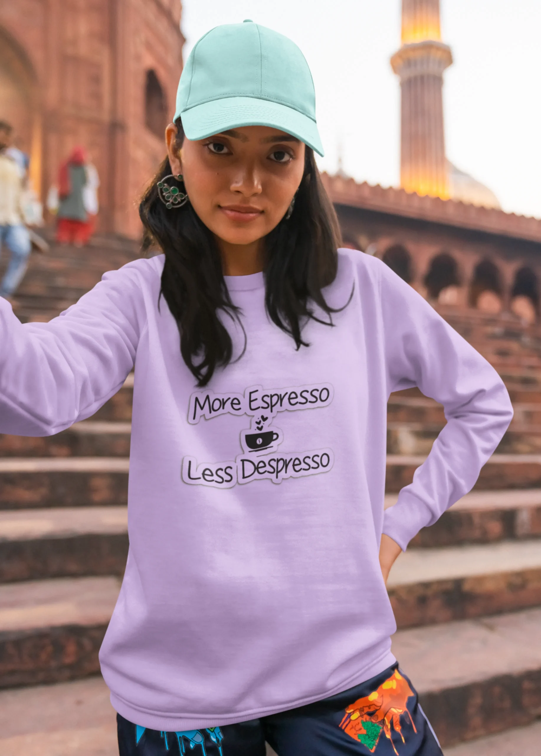 More Espresso Less Depresso | Premium Coffee Lover Sweatshirt - Image 2