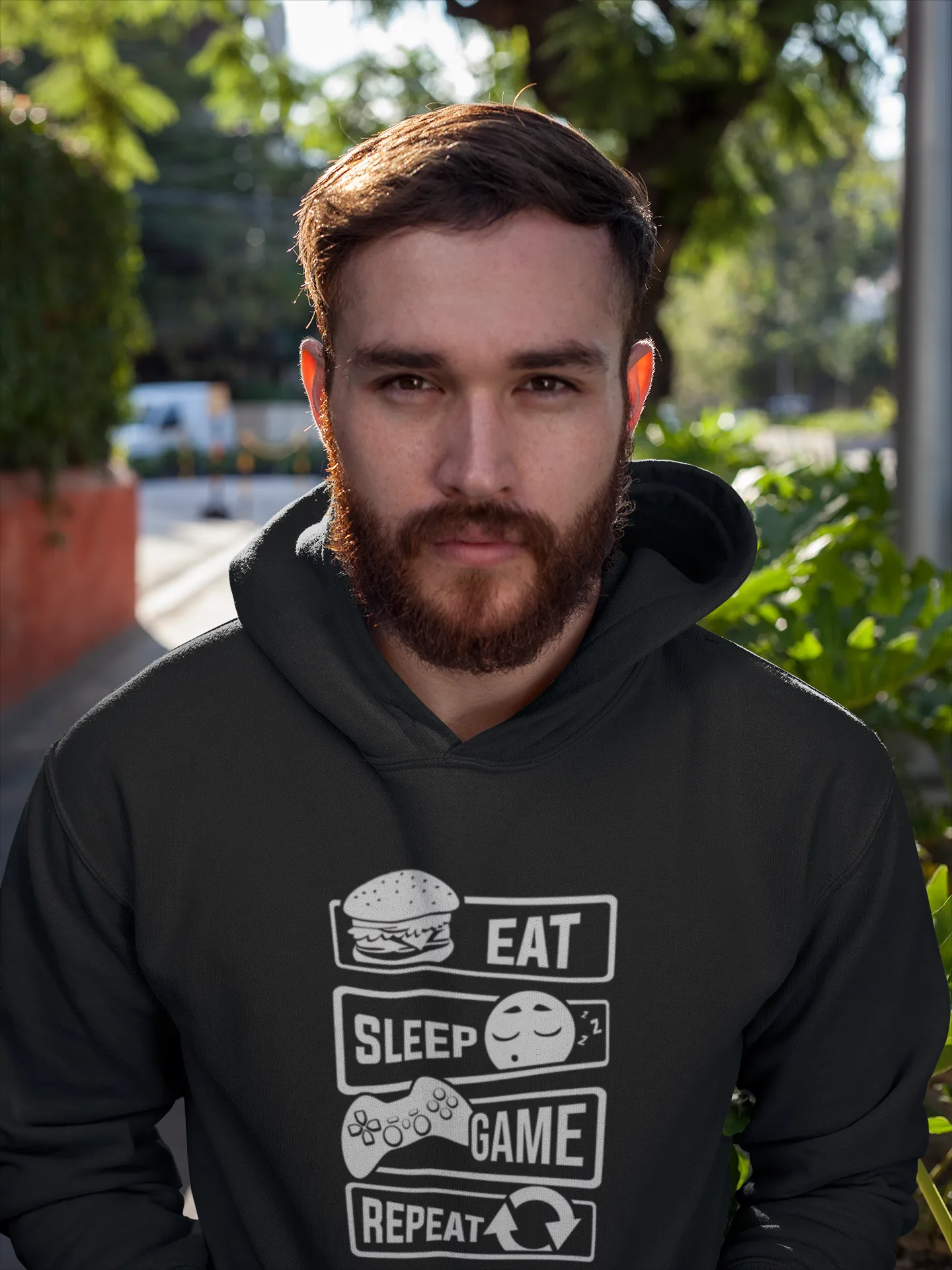 Eat-Sleep-Game-Repeat | Premium Gamer Lifestyle Hoodie - Image 4