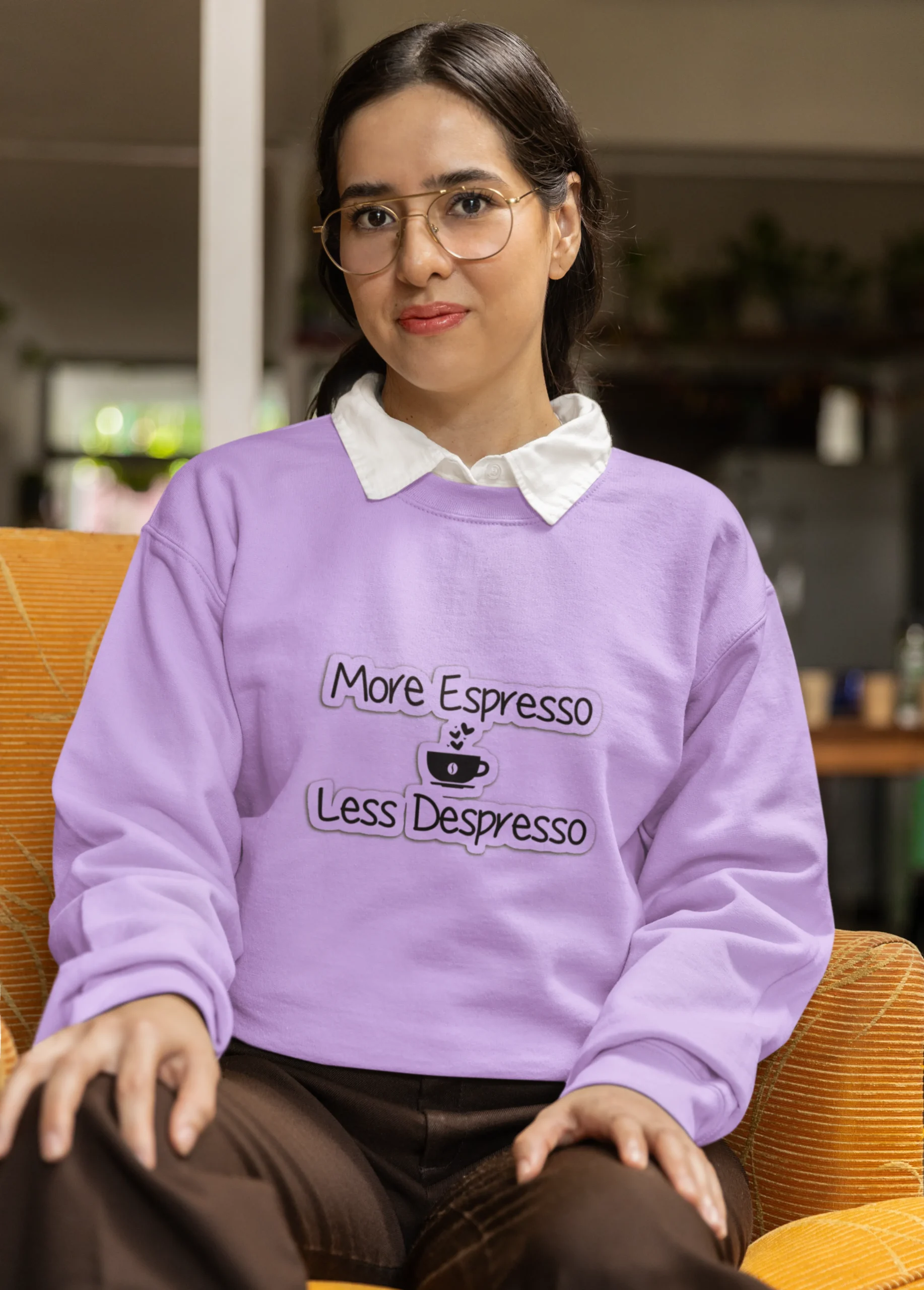 More Espresso Less Depresso | Premium Coffee Lover Sweatshirt - Image 4
