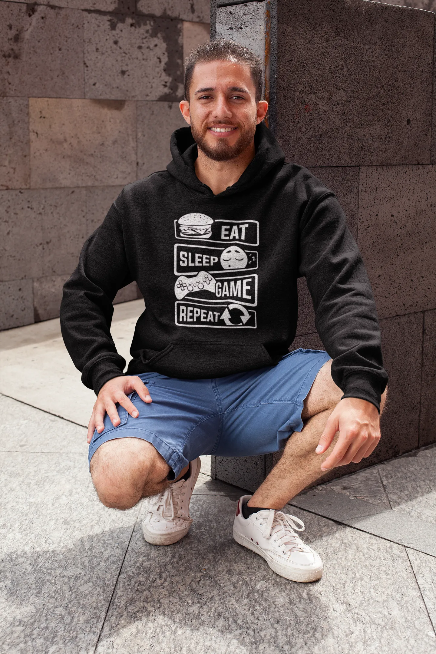 Eat-Sleep-Game-Repeat | Premium Gamer Lifestyle Hoodie - Image 5