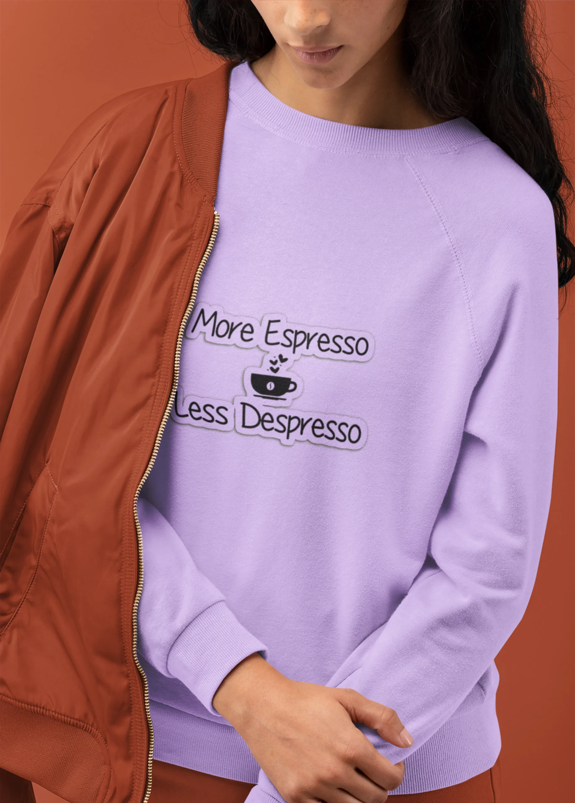 More Espresso Less Depresso | Premium Coffee Lover Sweatshirt - Image 5