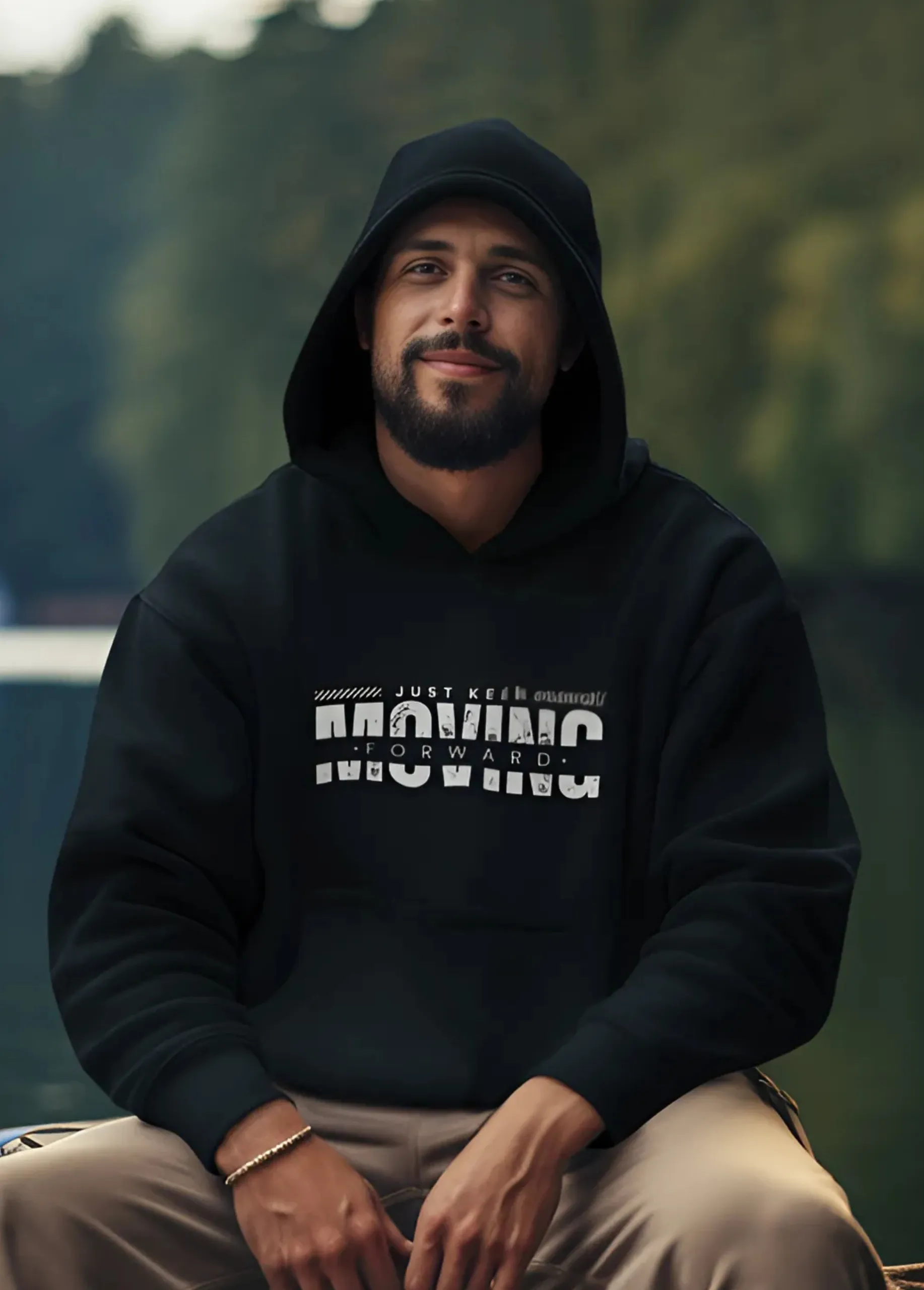 Just Keep Moving Forward | Premium Unisex Hoodie - Image 4