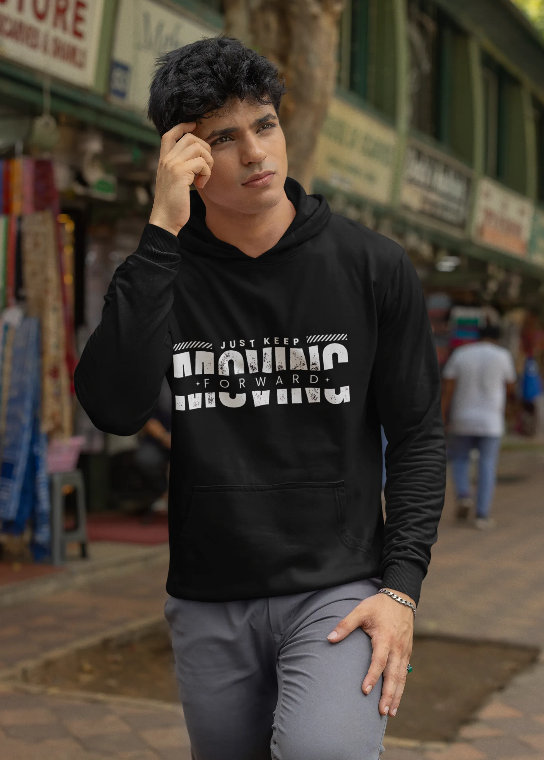 Just Keep Moving Forward | Premium Unisex Hoodie - Image 6