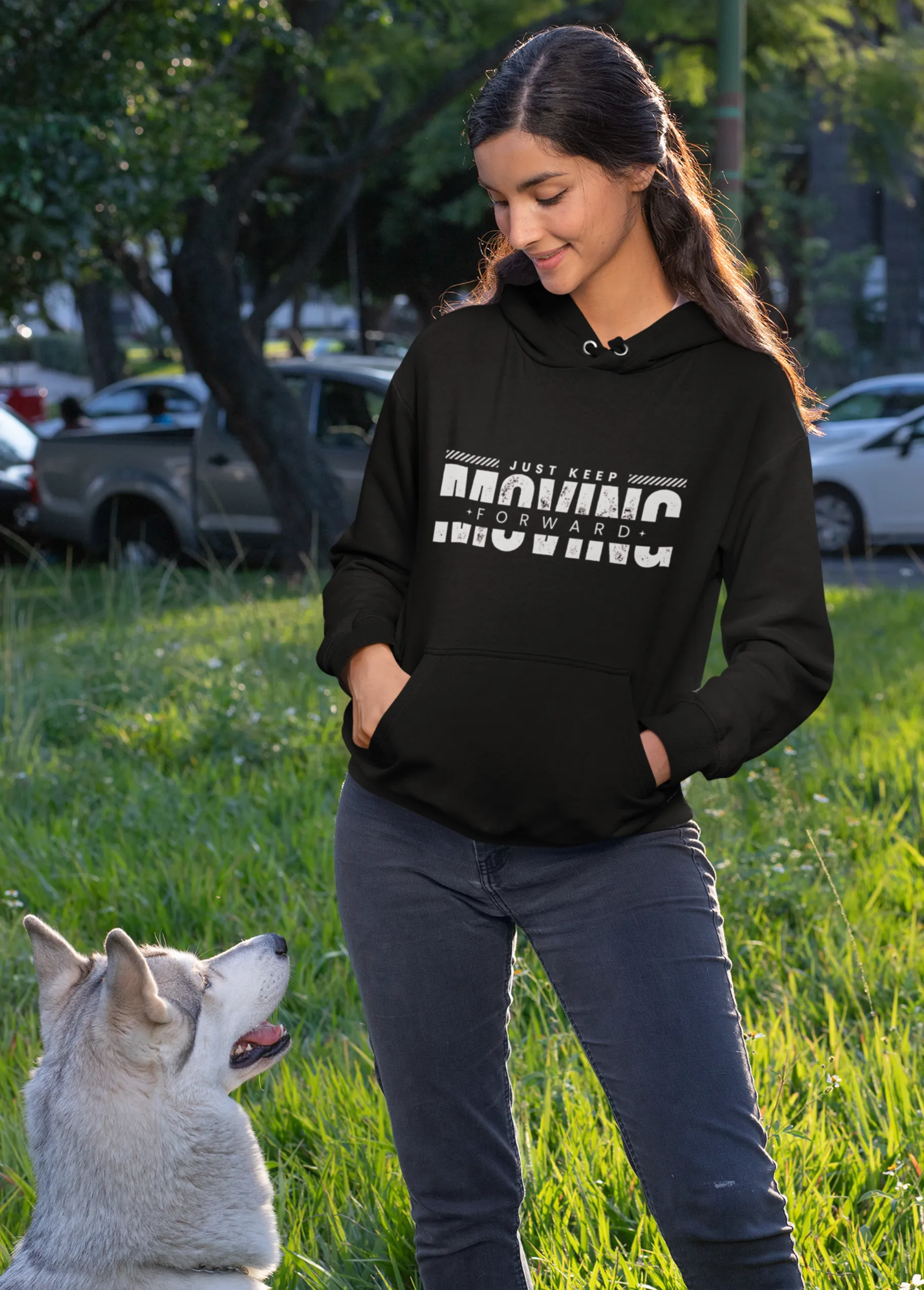 Just Keep Moving Forward | Premium Unisex Hoodie - Image 7
