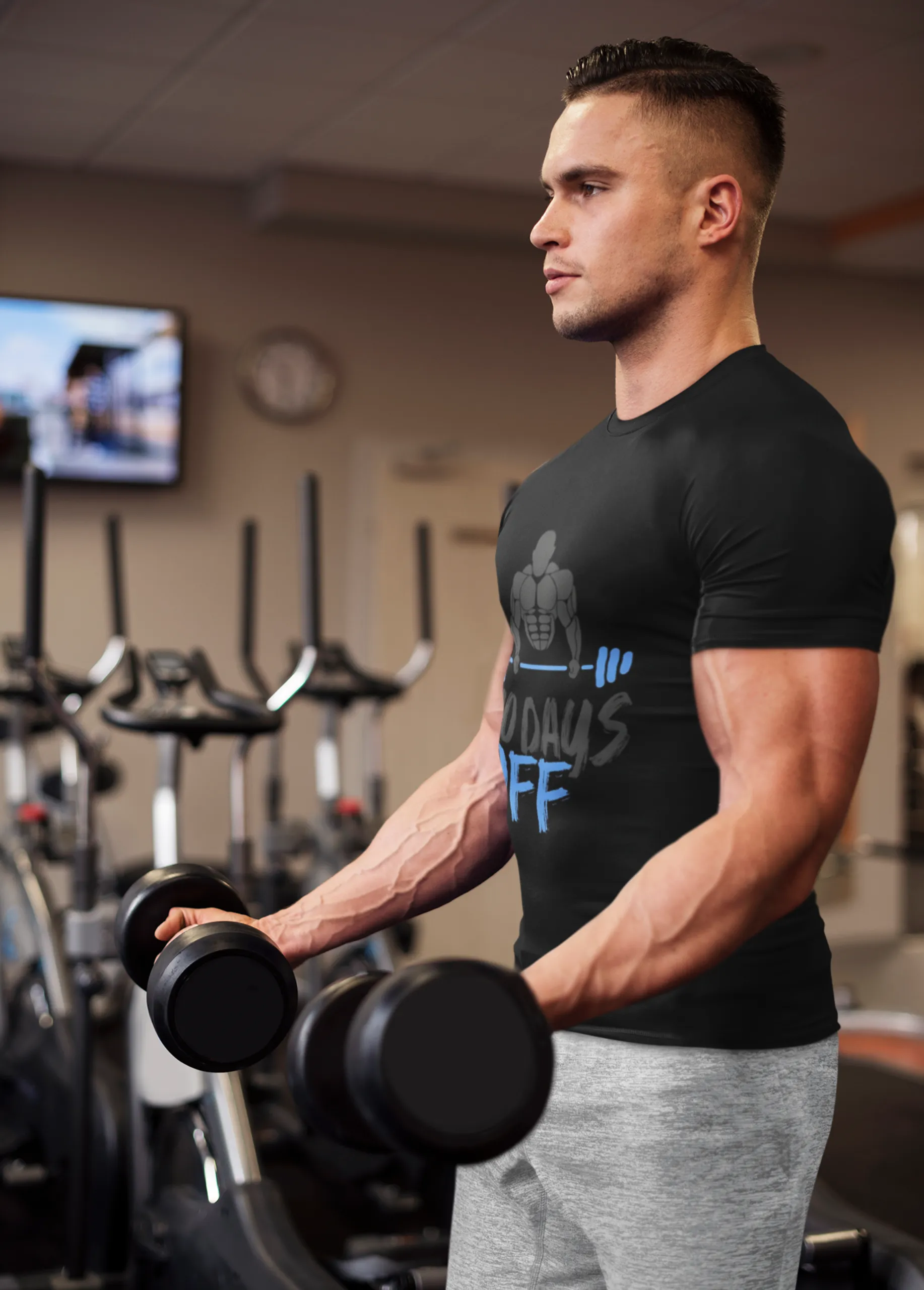 NO DAYS OFF | Premium Men's Gym & Fitness T-Shirt - Image 8