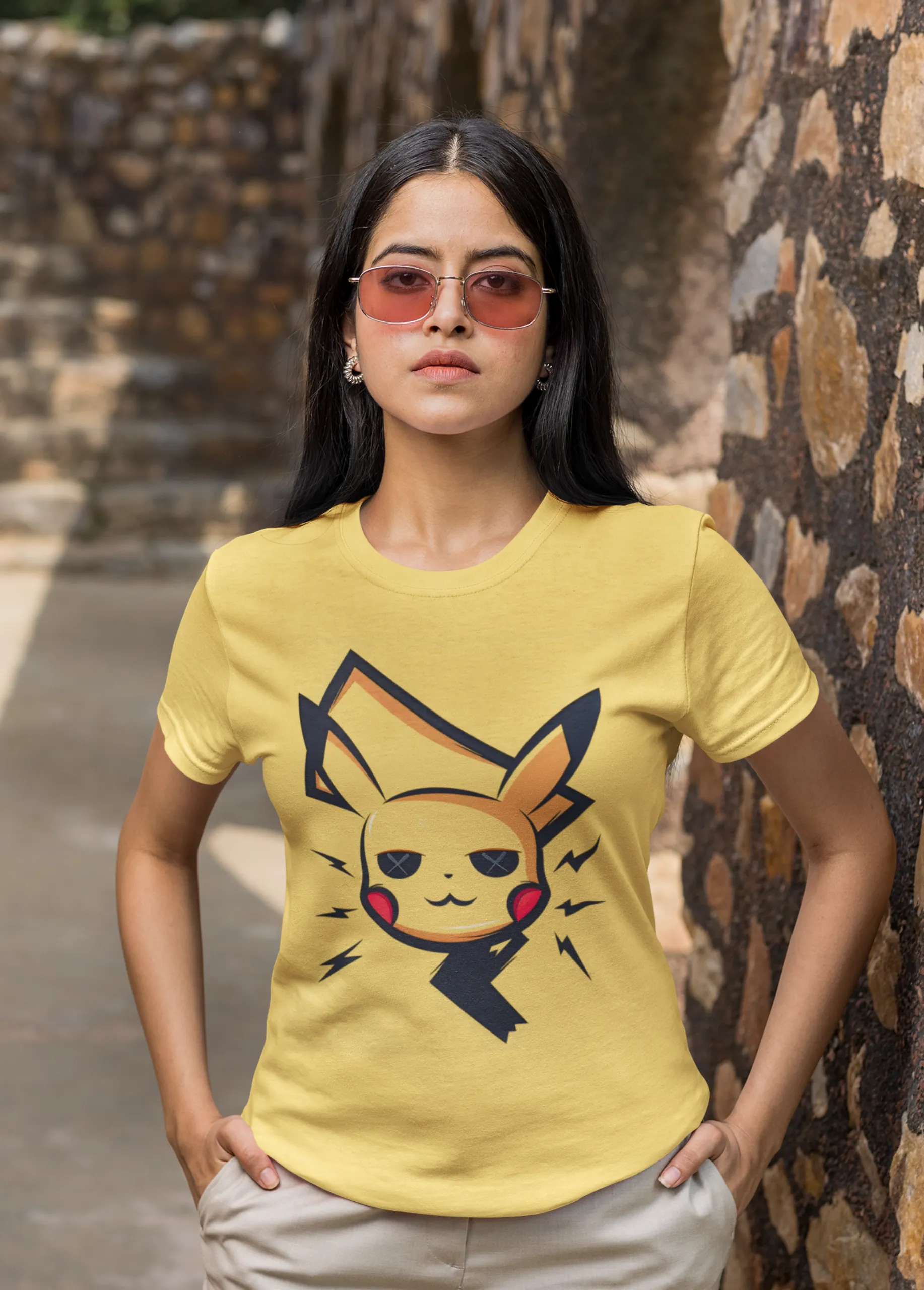 Electric Vibe Pikachu | Premium Women's Anime T-Shirt - Image 2