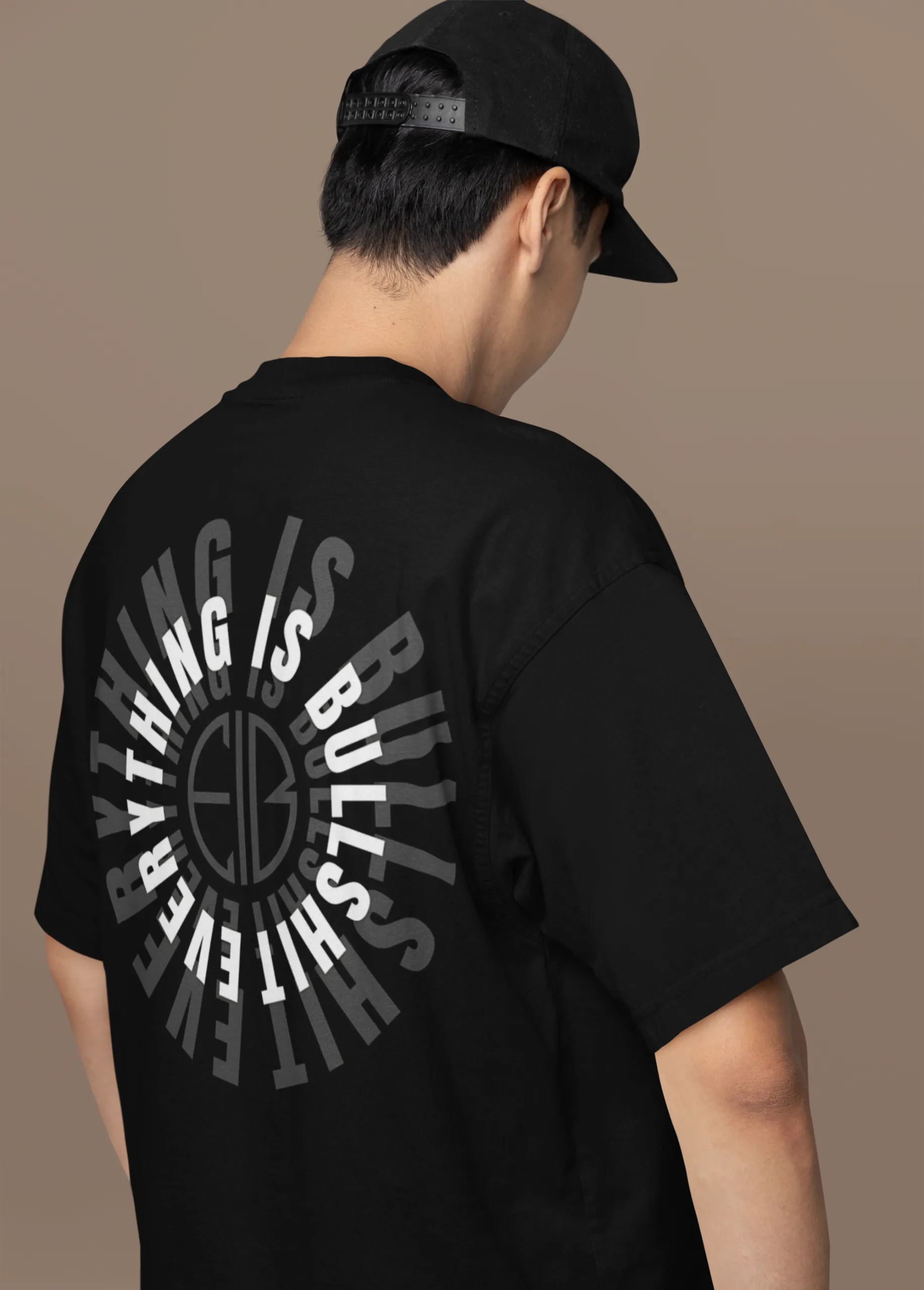 Everything Is Bullshit | Premium Oversized Back Print T-Shirt - Image 3