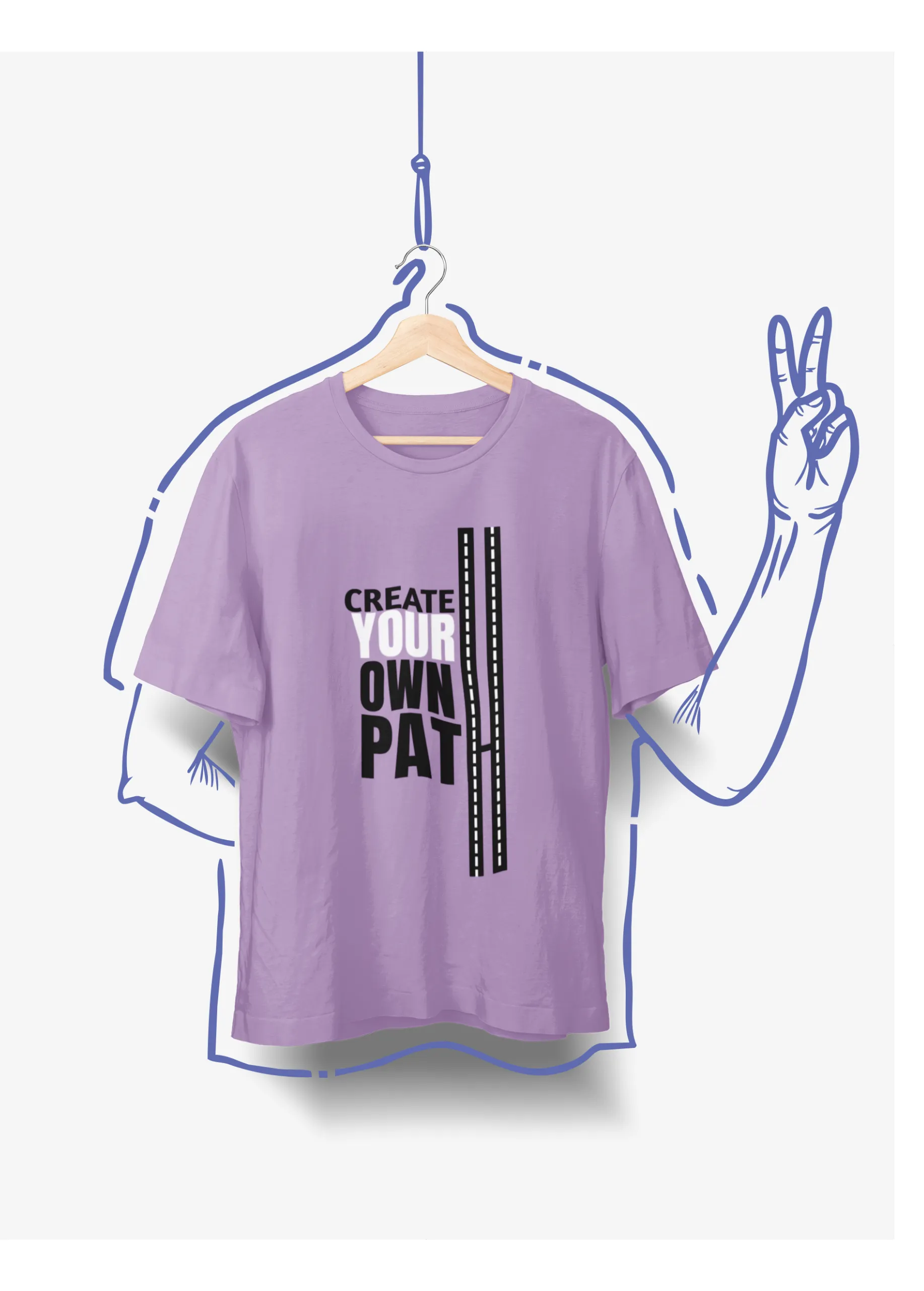 Create Your Own Path | Premium Lavender Unisex Oversized T-Shirt - Image 2