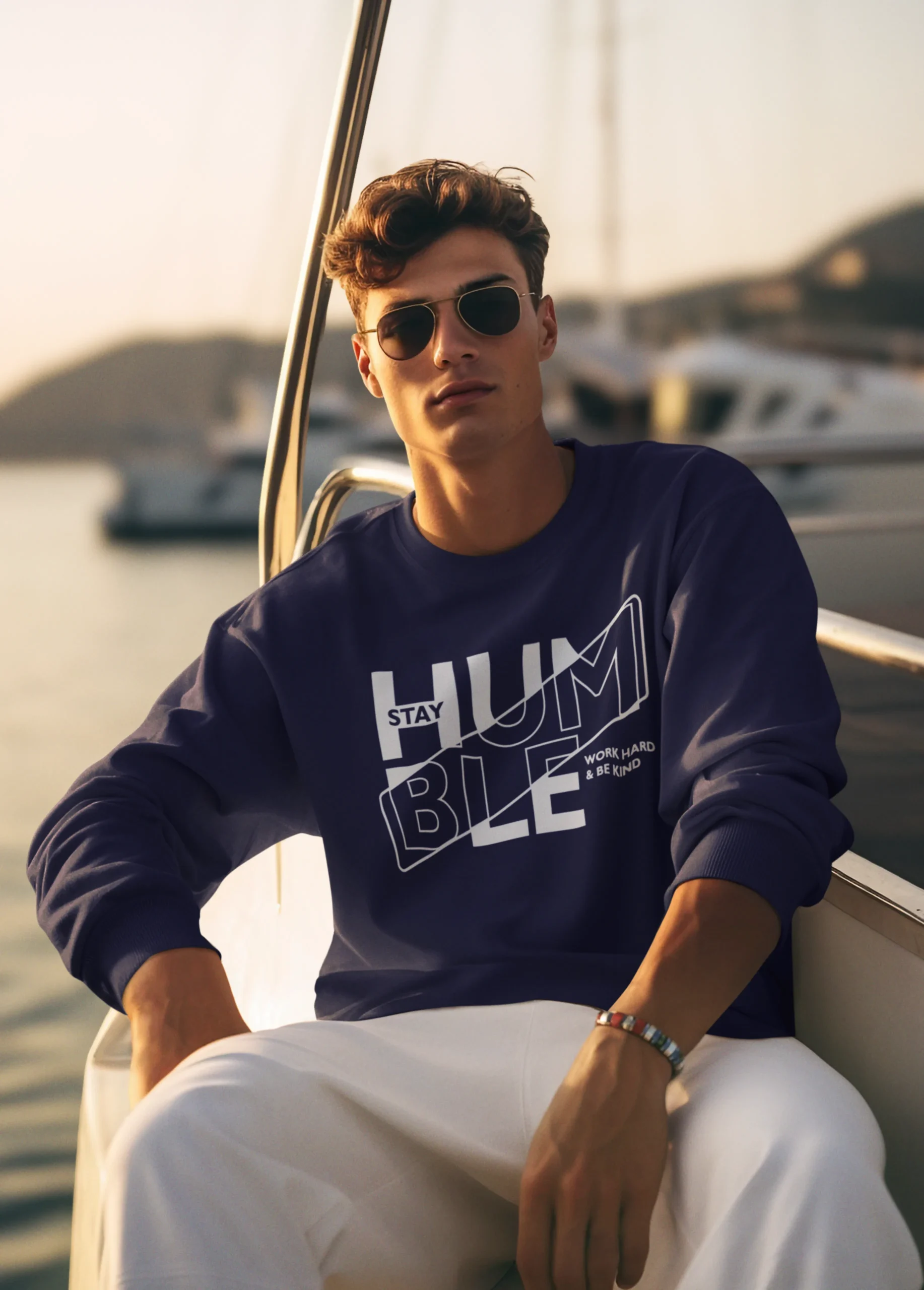 Stay Humble | Premium 350 GSM Motivational Unisex Sweatshirt - Image 2
