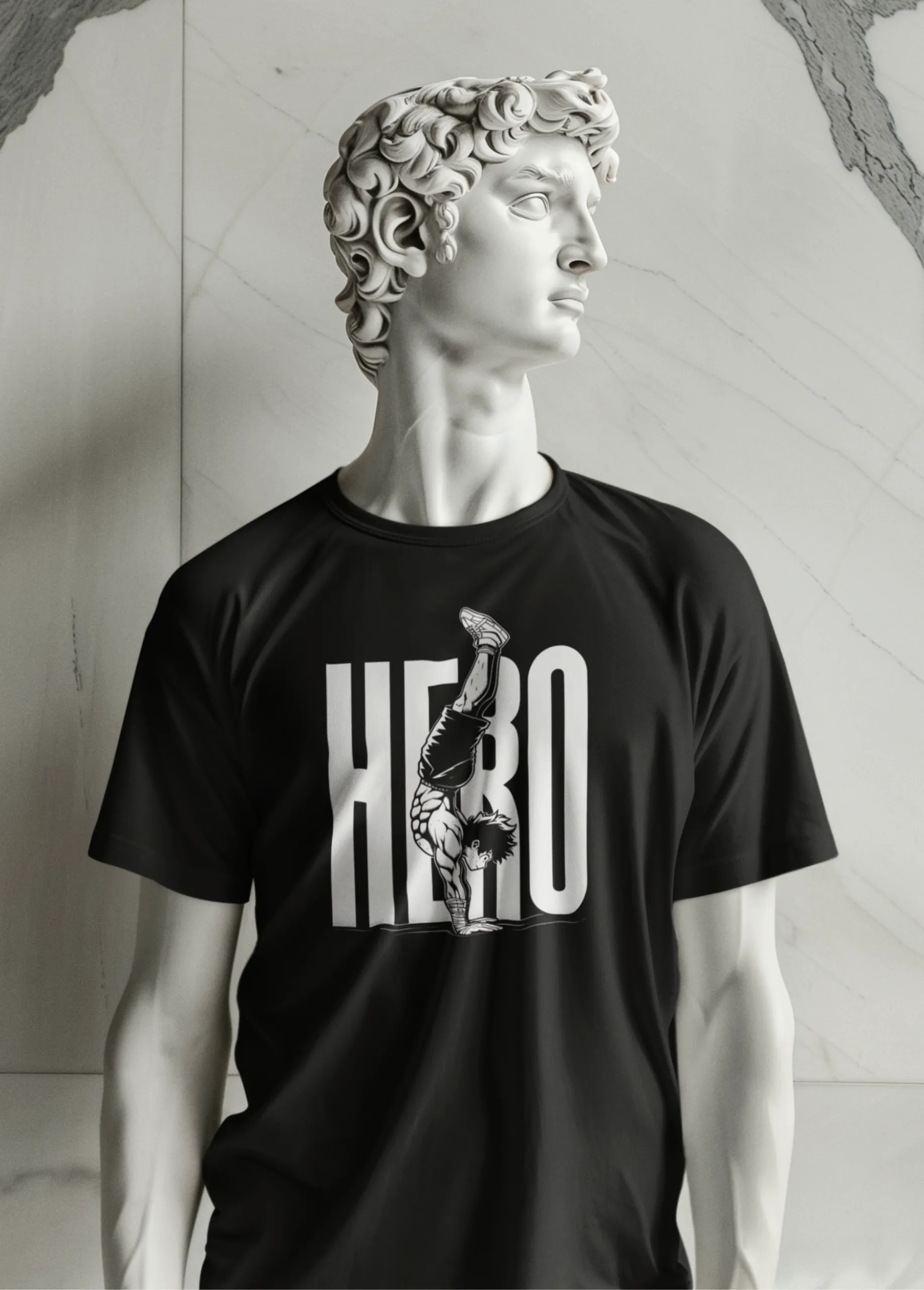 HERO | Premium 180 GSM Cotton Anime Streetwear T-Shirt - Image 3