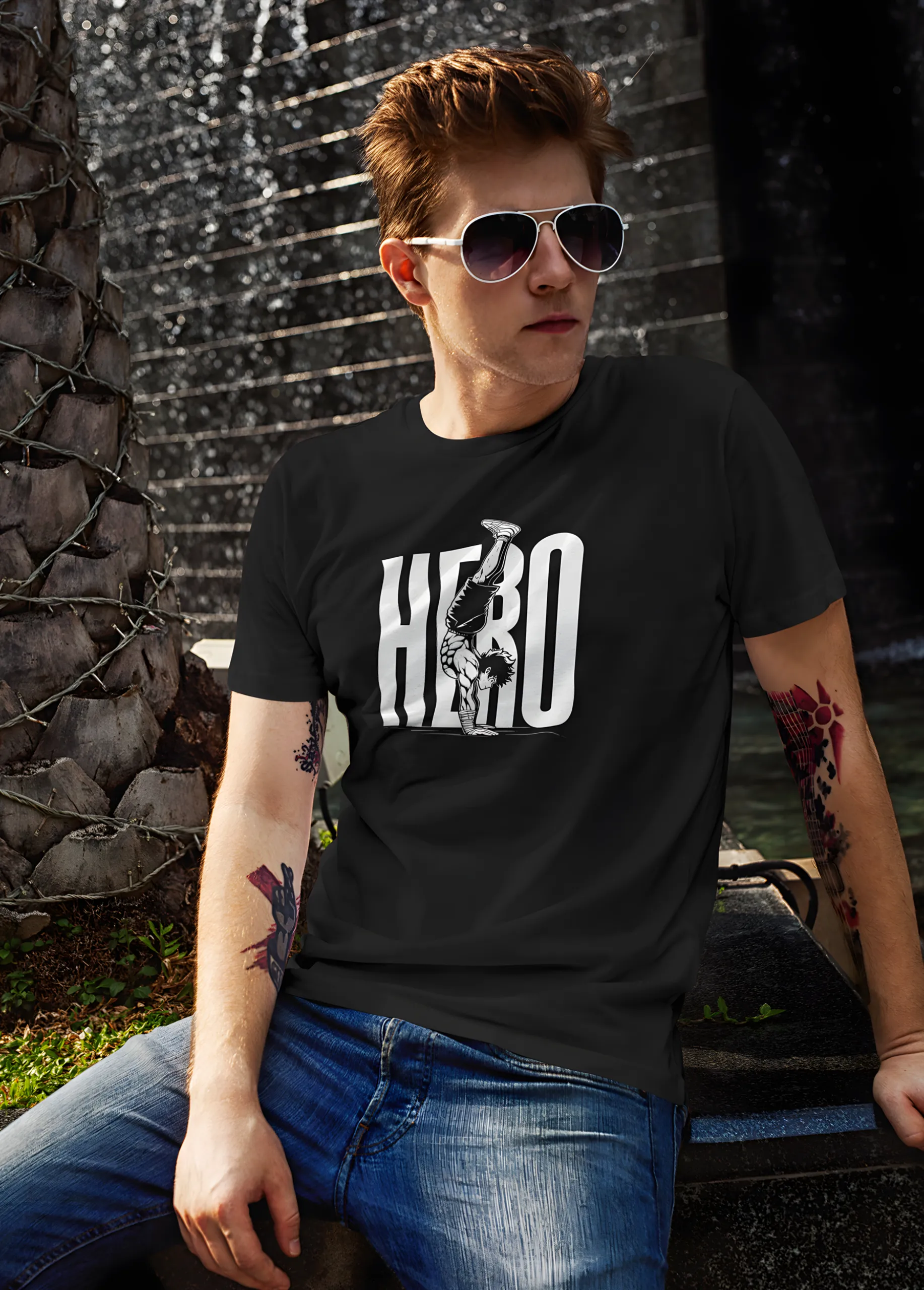 HERO | Premium 180 GSM Cotton Anime Streetwear T-Shirt - Image 4
