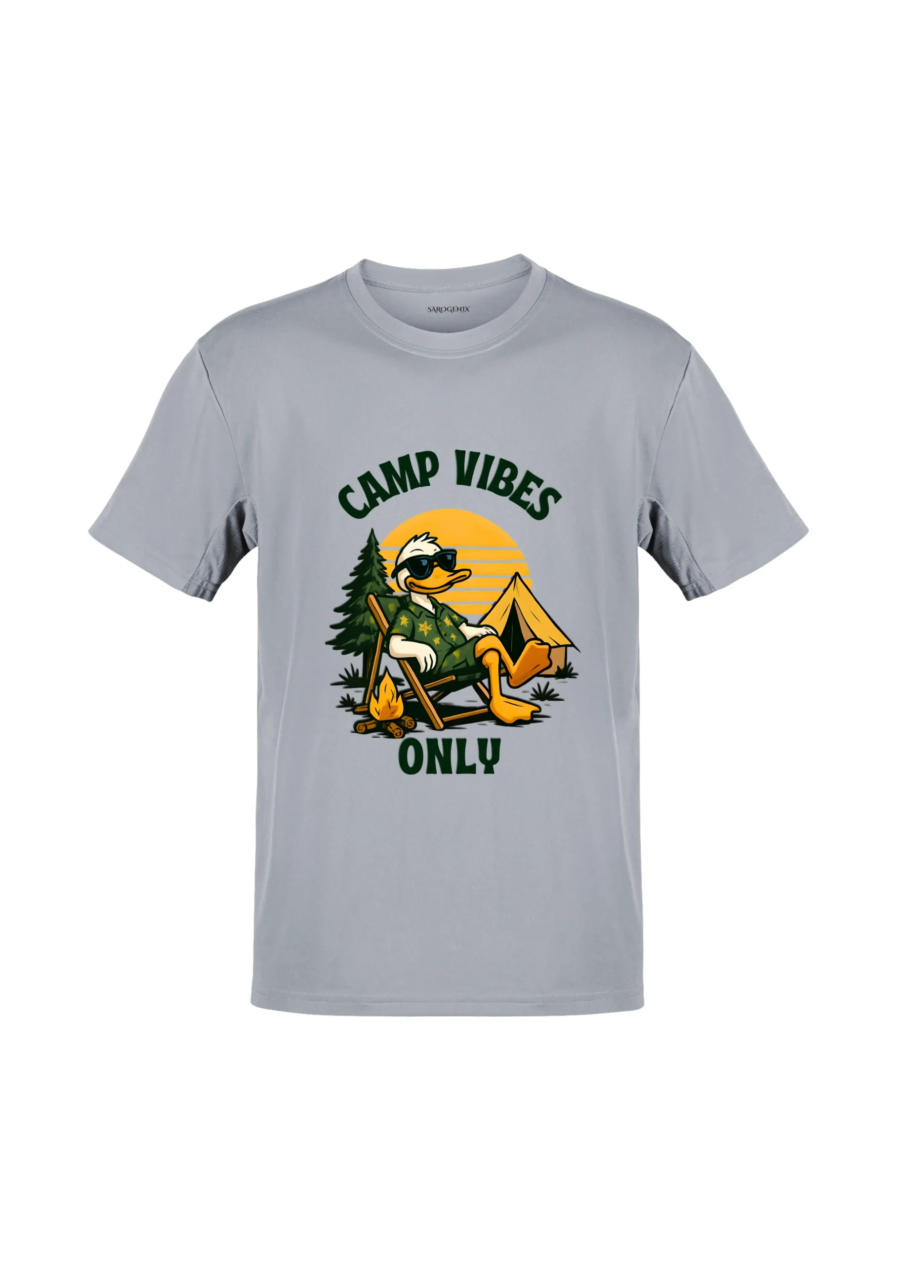 Camp Vibes Only Nature Edition | 180 GSM Bio-Washed Regular Fit | S Grey
