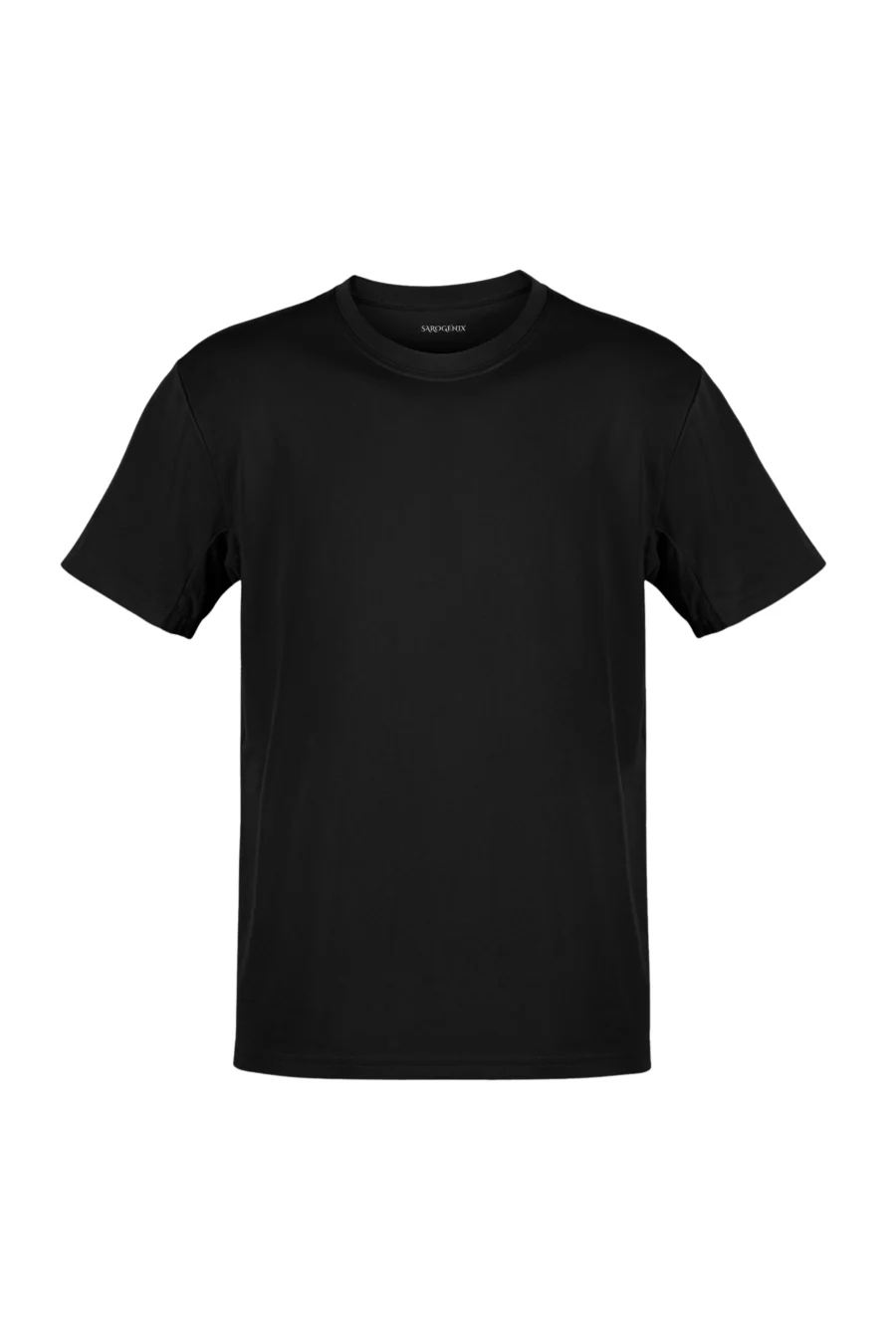 Black SaroGenix Premium Plain T-Shirt for Men & Women | 100% Cotton 180 GSM Super Smooth | Regular Fit (S-3XL)