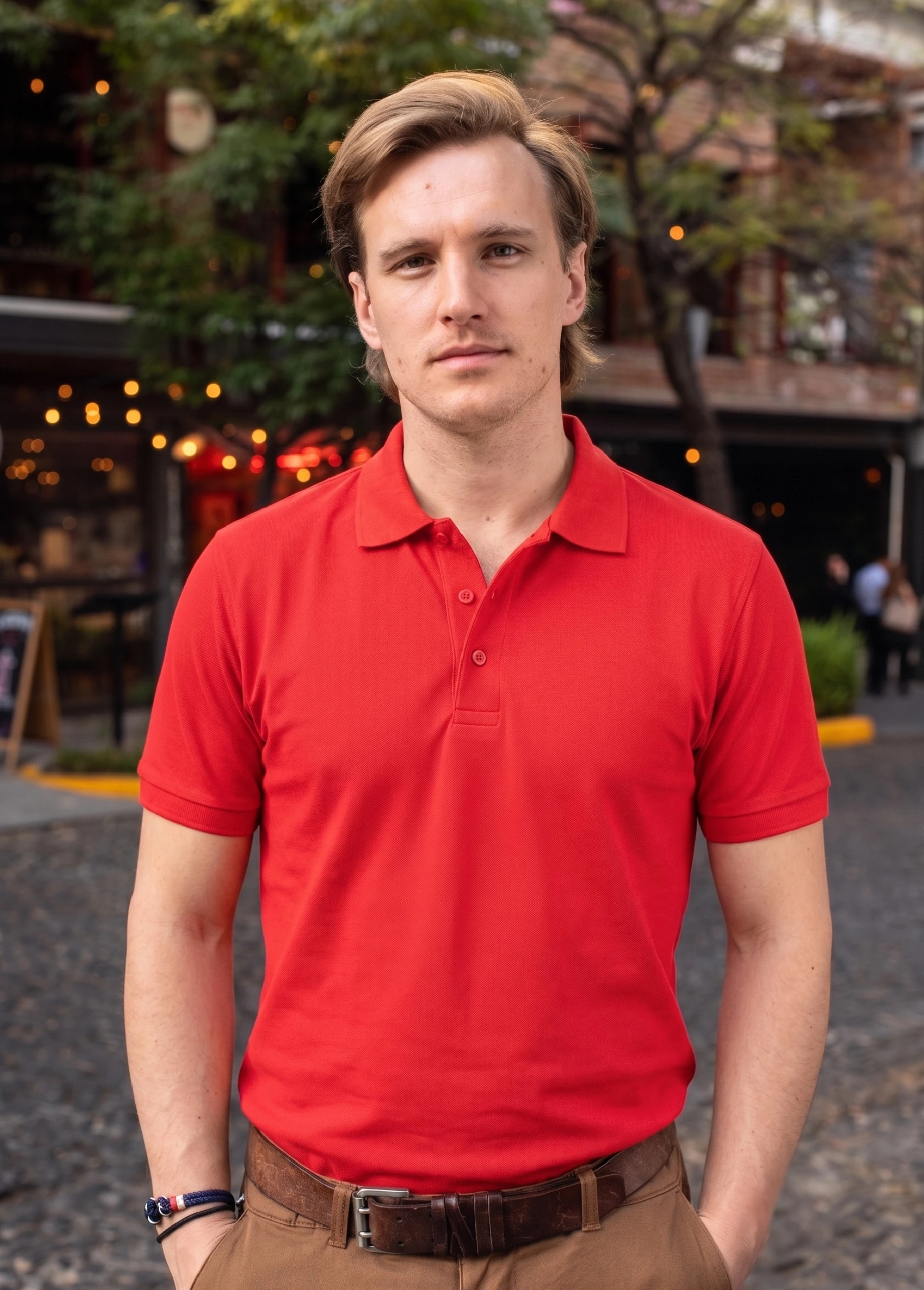 Red Unisex 220 GSM Pure Cotton Polo T-Shirt | Executive Solid Regular Fit Corporate Wear