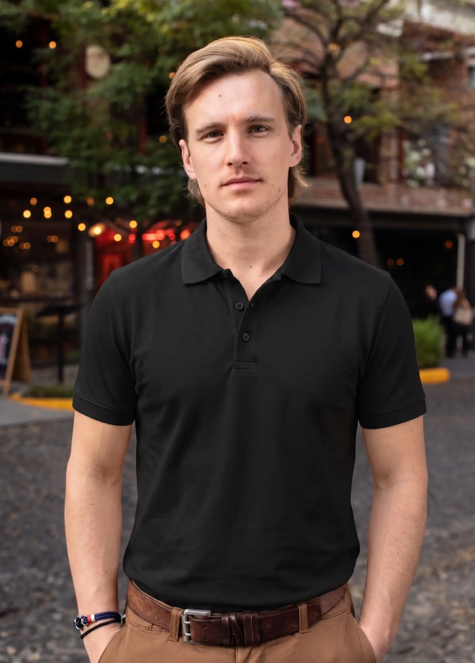 Black Unisex 220 GSM Pure Cotton Polo T-Shirt | Executive Solid Regular Fit Corporate Wear