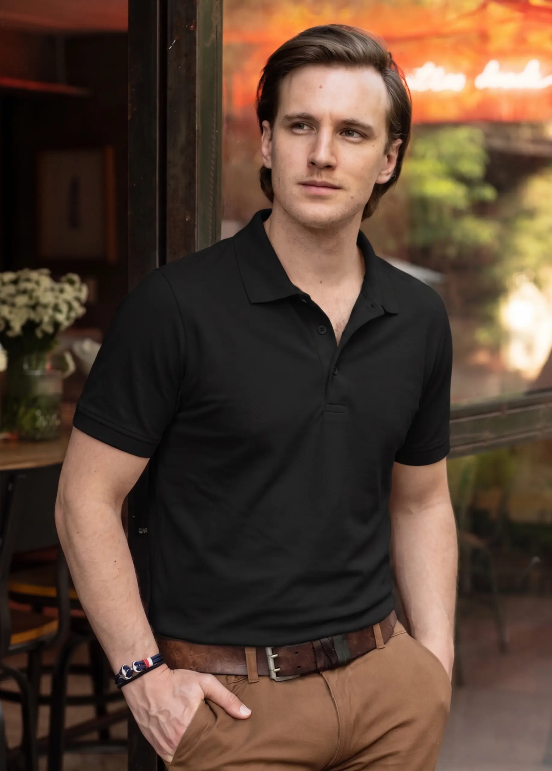 Black Unisex 220 GSM Pure Cotton Polo T-Shirt | Executive Solid Regular Fit Corporate Wear - Image 3
