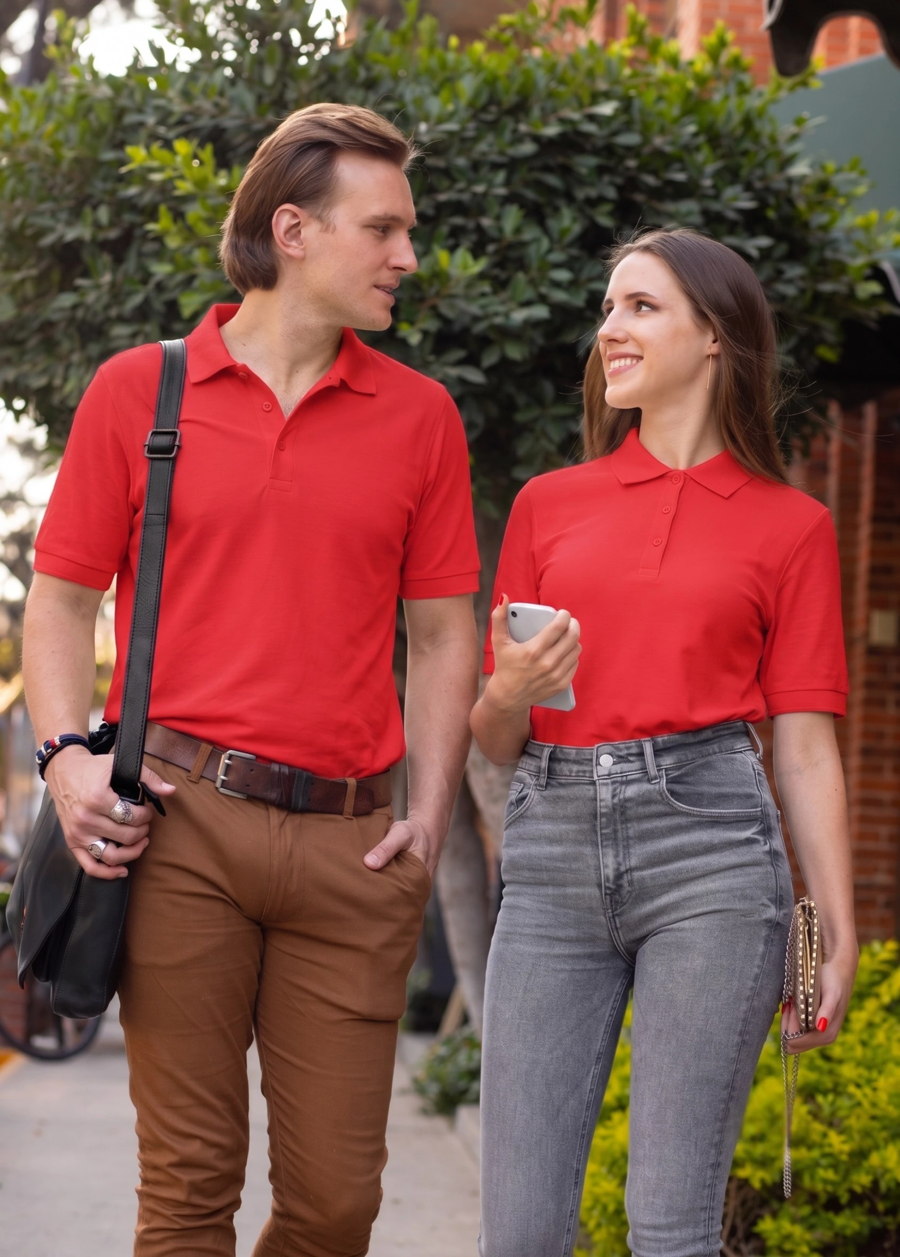 Red Unisex 220 GSM Pure Cotton Polo T-Shirt | Executive Solid Regular Fit Corporate Wear - Image 6